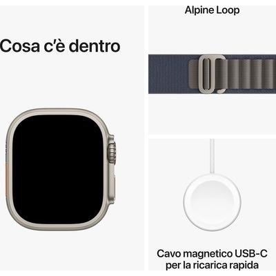 Apple Watch Ultra 2 GPS + Cellular 49mm Titanio con cinturino Blue Alpine Loop - Large