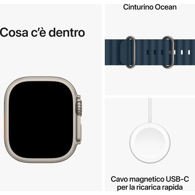 Apple Watch Ultra 2 GPS + Cellular 49mm Titanio con cinturino Blue Ocean Band