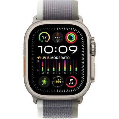 Apple Watch Ultra 2 GPS + Cellular 49mm Titanio con cinturino Green/Grey Trail Loop - M/L