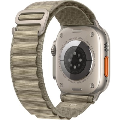Apple Watch Ultra 2 GPS + Cellular 49mm Titanio con cinturino Olive Alpine Loop - Medium