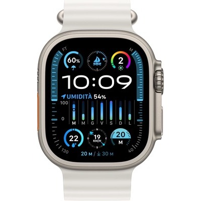 Apple Watch Ultra 2 GPS + Cellular 49mm Titanio con cinturino White Ocean Band