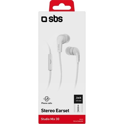 Auricolare SBS filo stereo in-ear Studio MIX 30 white