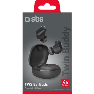 Auricolare SBS TWS in ear controlli touch con custodia da 25 nero
