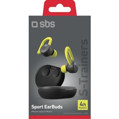 Auricolari SBS TWS Sport controlli touch case da 300 mAh nero