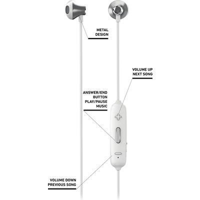 Auricolari SBS Wireless Semi in Ear bianco