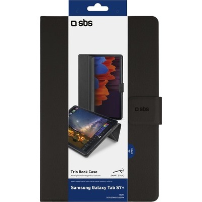 Bookcase SBS per Samsung TAB S7+ nero