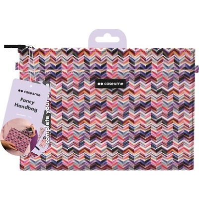 Borsetta SBS handbag canvas pattern viola