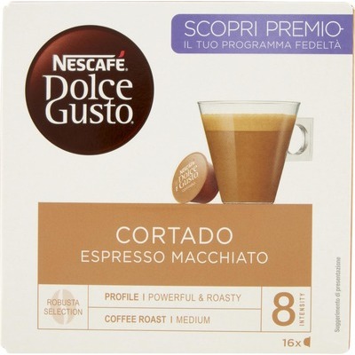 Capsule Caffe' Dolce Gusto Cortado Espresso Macchiato 16 capsule