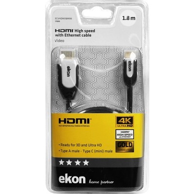 Cavo HDMI v.1.4 alta velocità maschio a Mini HDMI maschio lunghezza cavo 1,8 metri Ekon