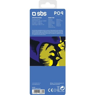 Cavo SBS dati/energia lightning linea Pop USB 2.0 colore blu