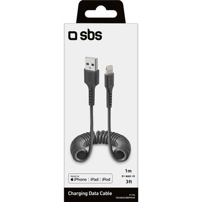 Cavo SBS USB/Lightning 1 metro nero