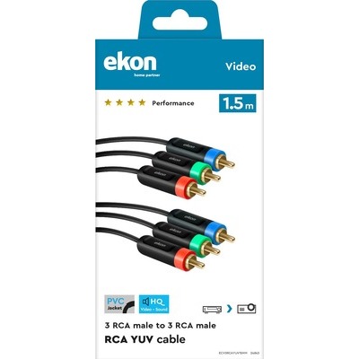 Cavo video YUV component Ekon connettori RGB lunghezza cavo 1,5 metri