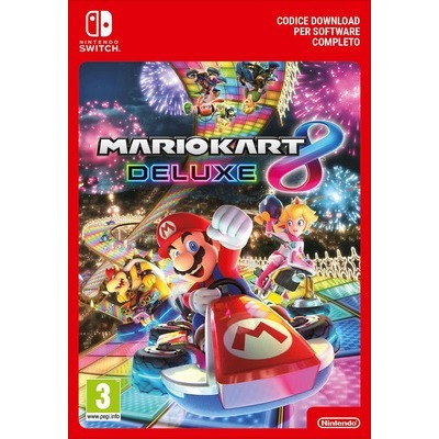 Console Nintendo Switch + Gioco Switch Mario Kart 8 Deluxe (Download Code) + Online 3 mesi