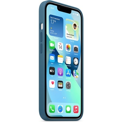 Cover Apple per iPhone 13 in silicone blu