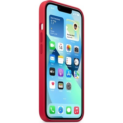 Cover Apple per iPhone 13 in silicone rosso