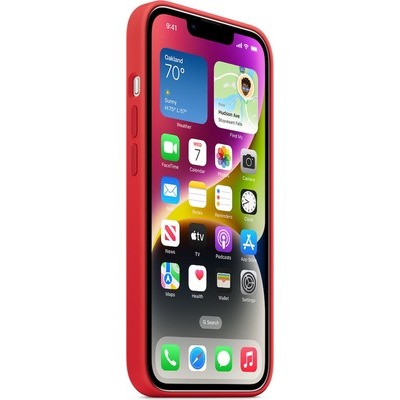 Cover Apple per iPhone 14 in silicone red rosso