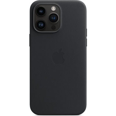 Cover Apple per iPhone 14 Pro Max in pelle midnight nero