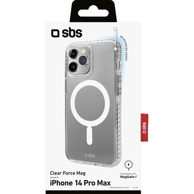 Cover compatibile con Magsafe SBS per iPhone 14 Pro Max trasparente