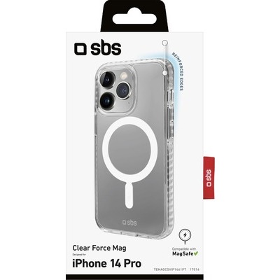 Cover compatibile con Magsafe SBS per iPhone 14 Pro trasparente