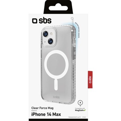 Cover compatibile con Magsafe SBS per iPhone 14Plus trasparente