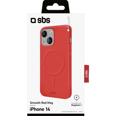 Cover compatibile MagSafe SBS per iPhone 13/14 rosso