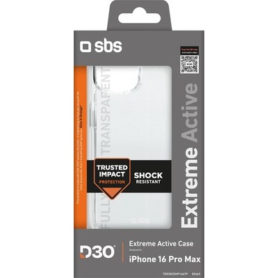 Cover D3O SBS per iPhone 16 Pro Max trasparente