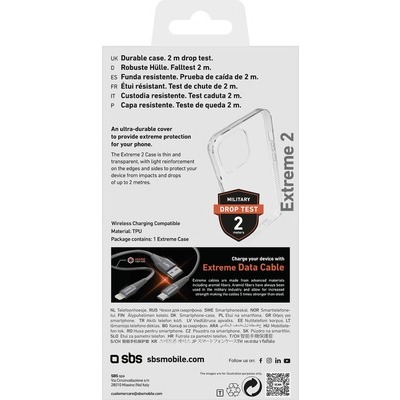 Cover Extreme X2 SBS per iPhone 14 Pro Max trasparente