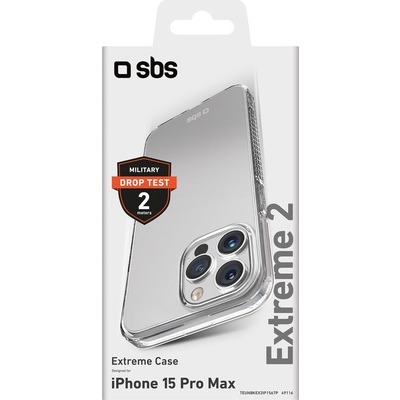 Cover Extreme X2 SBS per iPhone 15 Pro Max trasparente