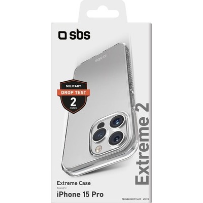 Cover Extreme X2 SBS per iPhone 15 Pro trasparente
