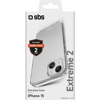 Cover Extreme X2 SBS per iPhone 15 trasparente