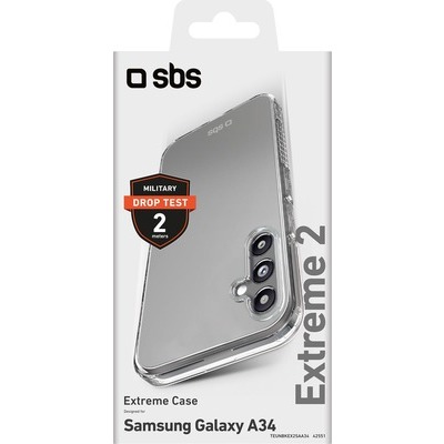 Cover Extreme X2 SBS per Samsung Galaxy A34 trasparente