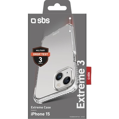 Cover Extreme X3 per iPhone 15 trasparente