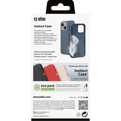 Cover instinct SBS per iPhone 14 blu