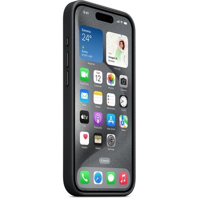Cover iPhone 15 Pro FineWoven MagSafe Black nero
