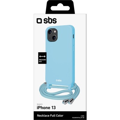 Cover + laccetto SBS per iPhone 13 blu