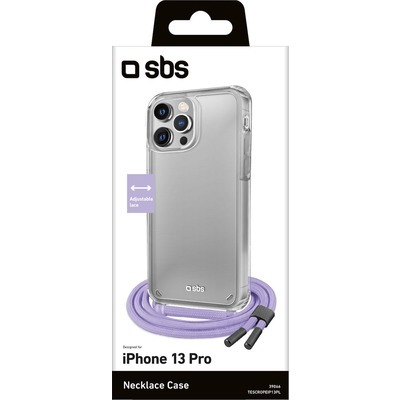 Cover + laccetto SBS per iPhone 13 Pro lilla