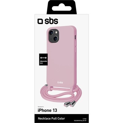 Cover + laccetto SBS per iPhone 13 rosa