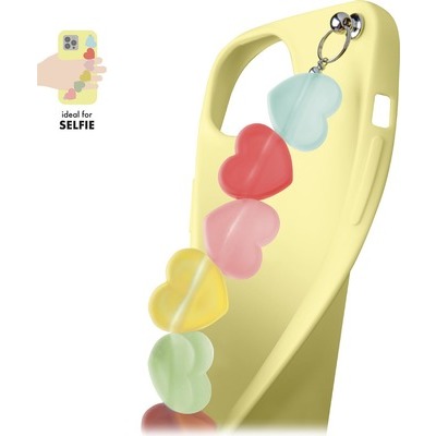 Cover SBS con catena heart per iPhone 13 Pro giallo