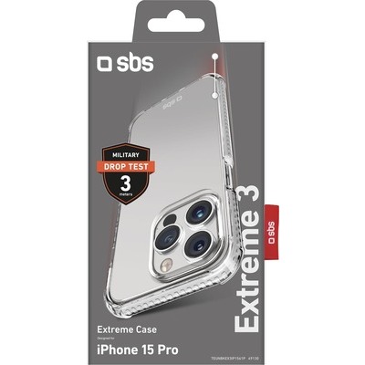 Cover SBS Extreme X3 per iPhone 15 Pro trasparente