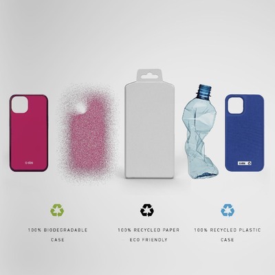 Cover SBS R-Pet riciclato per iPhone 13 blu