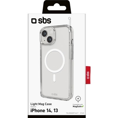 Cover SBS trasparente rigida compatibile con rica ica MagSafe per iPhone 14/13