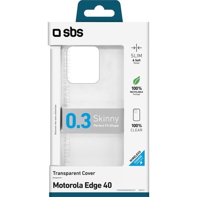 Cover skinny SBS per Motorola Edge 40 trasparente