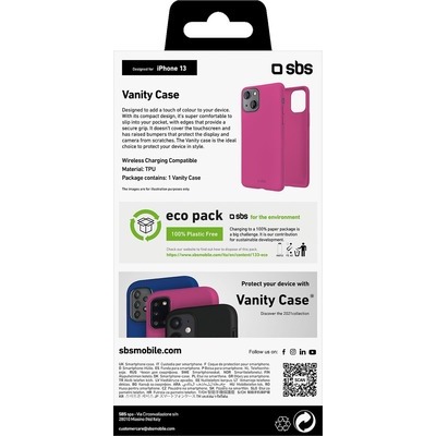 Cover vanity SBS per iPhone 13 rosa