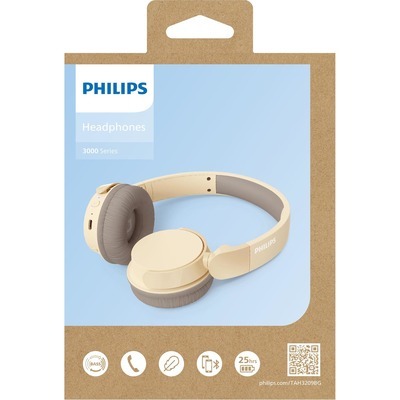 Cuffia bluetooth Philips TAH3209BG colore beige