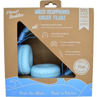 Cuffie per bambino Planet Buddies Noah the Whale con cavo V2 recycled