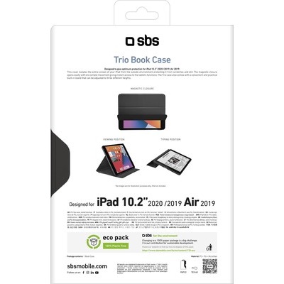 Custodia a libro SBS trio per iPad 10.2 2019 / iPad 10.2 2020 / iPad Air 2019