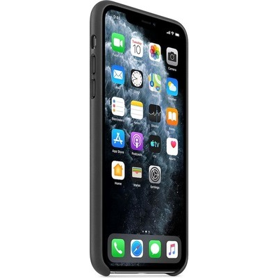 Custodia Apple in pelle per smartphone iPhone 11 Pro Max black nero