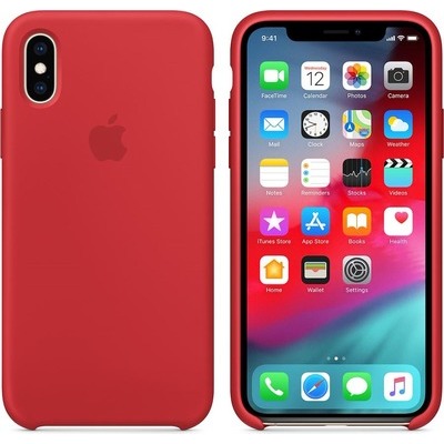 Custodia Apple in silicone per iPhone XS MAX red