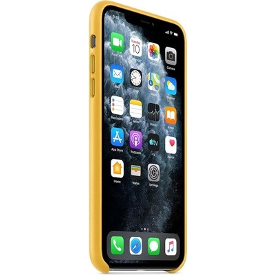 Custodia Apple per iPhone 11 Pro Max in pelle limone scuro giallo