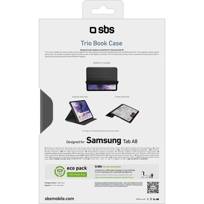Custodia SBS book pro per Galaxy Tab A8 2021 nero